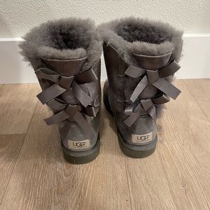 Gray Uggs with Bows